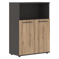 Шкаф средний широкий EMCS 85.3 Дуб Денвер светлый/Мокко/Мокко 852х430х1199 EDIS