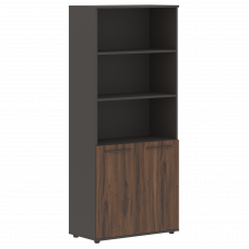 Шкаф высокий широкий EHCS 85.5 Дуб Денвер тёмный/Мокко/Мокко 852х430х1967 EDIS