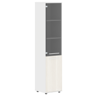 Шкаф высокий узкий EHCS 42.2 Ясень Траун/Белый/Белый 426х430х1967 EDIS
