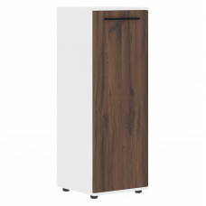 Шкаф средний узкий EMCS 42.1 Дуб Денвер тёмный/Черный/Белый 426х430х1199 EDIS