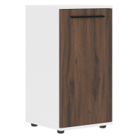 Шкаф малый узкий ELCS 42.1 Дуб Денвер тёмный/Черный/Белый 426х430х832 EDIS