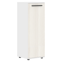 Шкаф средний узкий EMCS 42.1 Ясень Траун/Черный/Белый 426х430х1199 EDIS