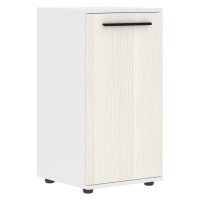 Шкаф малый узкий ELCS 42.1 Ясень Траун/Черный/Белый 426х430х832 EDIS