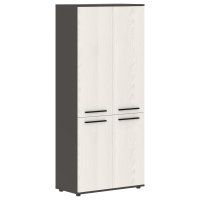 Шкаф высокий широкий EHCS 85.3 Ясень Траун/Черный/Мокко 852х430х1967 EDIS