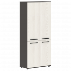 Шкаф высокий широкий EHCS 85.3 Ясень Траун/Черный/Мокко 852х430х1967 EDIS