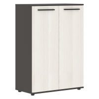 Шкаф средний широкий EMCS 85.1 Ясень Траун/Черный/Мокко 852х430х1199 EDIS