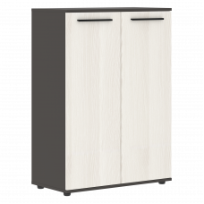 Шкаф средний широкий EMCS 85.1 Ясень Траун/Черный/Мокко 852х430х1199 EDIS