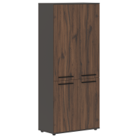 Шкаф высокий широкий EHCS 85.3 Дуб Денвер тёмный/Черный/Мокко 852х430х1967 EDIS