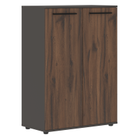 Шкаф средний широкий EMCS 85.1 Дуб Денвер тёмный/Черный/Мокко 852х430х1199 EDIS