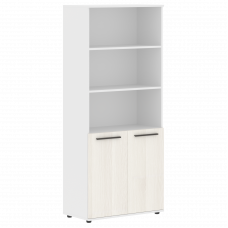 Шкаф высокий широкий EHCS 85.5 Ясень Траун/Мокко/Белый 852х430х1967 EDIS