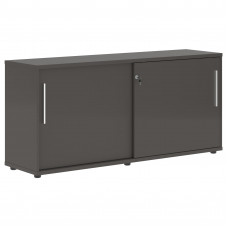 Шкаф низкий с дверьми купе ELC 1643 Мокко/Белый/Мокко 1606х430х750 EDIS