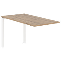 Брифинг-приставка EUB 1367 Дуб Денвер светлый/Белый 1360х670х750 EDIS