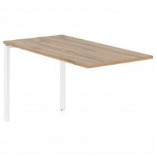 Брифинг-приставка EUB 1367 Дуб Денвер светлый/Белый 1360х670х750 EDIS