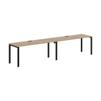 Стол 2-х местный EUWST 3567 Дуб Денвер светлый/Черный 3526х670х750 EDIS