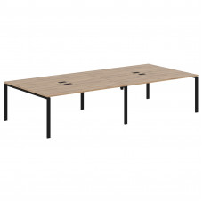 Стол 4-х местный EUWST 3516 Дуб Денвер светлый/Черный 3526х1606х750 EDIS