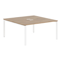 Стол 2-х местный EUWST 1516 Дуб Денвер светлый/Белый 1560х1606х750 EDIS