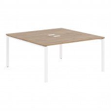 Стол 2-х местный EUWST 1516 Дуб Денвер светлый/Белый 1560х1606х750 EDIS