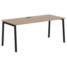 Стол прямой ELST 1780 Дуб Денвер светлый/Черный 1760х800х750 EDIS