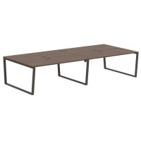 Стол 4-х местный EVWST 3516 Дуб Денвер тёмный/Мокко 3526х1606х750 EDIS