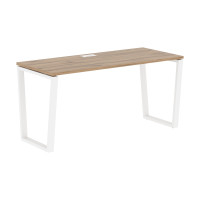 Стол прямой EVST 1567 Дуб Денвер светлый/Белый 1560х670х750 EDIS