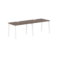 Стол 2-х местный ELWST 2380 Дуб Денвер тёмный/Белый 2326х800х750 EDIS