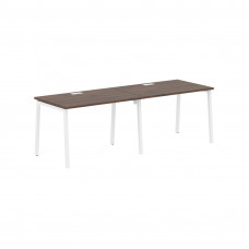 Стол 2-х местный ELWST 2380 Дуб Денвер тёмный/Белый 2326х800х750 EDIS