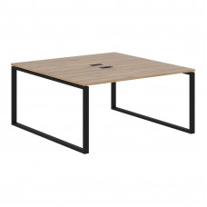 Стол 2-х местный EQWST 1516 Дуб Денвер светлый/Черный 1560х1606х750 EDIS