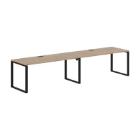 Стол 2-х местный EQWST 3580 Дуб Денвер светлый/Черный 3526х800х750 EDIS