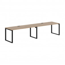 Стол 2-х местный EQWST 3580 Дуб Денвер светлый/Черный 3526х800х750 EDIS