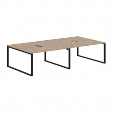 Стол 4-х местный EQWST 3116 Дуб Денвер светлый/Черный 3126х1606х750 EDIS