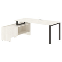 Стол с тумбой EUCT 19814 Ясень Траун/Мокко 1960х1400х750 EDIS