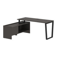 Стол с тумбой EVCT 17614 Мокко/Черный 1760х1400х750 EDIS