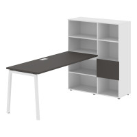 Стол-стеллаж ELRST 1117 Мокко/Белый/Белый 2190х1120х1355 EDIS