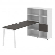 Стол-стеллаж ELRST 1117 Мокко/Белый/Белый 2190х1120х1355 EDIS