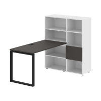 Стол-стеллаж EQRST 1113 Мокко/Черный/Белый 1790х1120х1355 EDIS