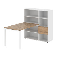 Стол-стеллаж EURST 1213 Дуб Денвер светлый/Белый/Белый 1790х1250х1355 EDIS