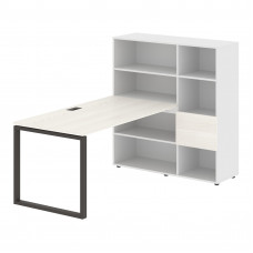 Стол-стеллаж EQRST 1215 Ясень Траун/Мокко/Белый 1990х1250х1355 EDIS