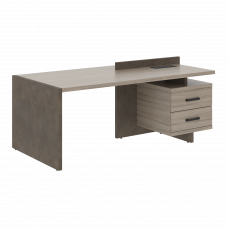 Стол СФ-531312 Дрифтвуд Бетон чикаго темГрафит 2000х961х840 WOOD&STONE