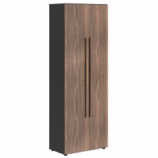 Шкаф для одежды VRWCS 80.1 Американский орех/Яшма черный 800х430х2253 VELION VENEER