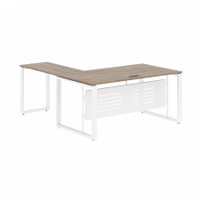 Стол руководителя ECT 1619M Кария Пальмира/Белый 1600х1900х750 ENIO