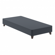 Кровать Бокс спринг с темными опорами BSD 920 серый 2000х900х200 MUAR