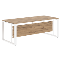Стол руководителя EST 209 Дуб Денвер светлый/Белый 2000х900х750 ENIO