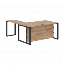 Стол руководителя ECT 1619H Дуб Денвер светлый/Антрацит 1600х1900х750 ENIO