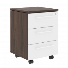 Тумба мобильная MMC-3D.A Белый/Дуб Денвер темный 465х450х652 MORIS TREND