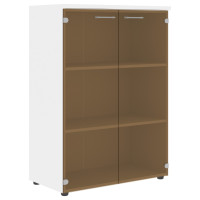 Шкаф со стеклянными дверьми и топом XMC 85.2 Белый 856х432х1190 XTEN