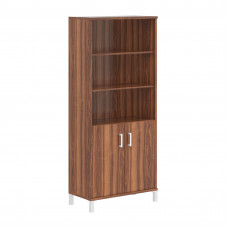 Шкаф высокий с глухими малыми дверьми B 430.2 Орех Даллас 900х450х2054 BORN