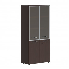 Шкаф комбинированный с замком в дверях малых и обвязкой DHC 85.7(Z) Венге Магия 892х450х1950 DIONI