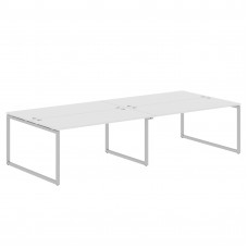 Стол 4-х местный XQWST 3214 Белый/Алюминий 3206х1406х750