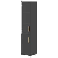 Шкаф колонка комбинированая (L) с топом FHC 40.2(L) Черный графит/Черный графит 404х429х1983 FORTA