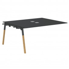 Стол приставной FIWST 1513 Черный графит/Антрацит-Бук 1580х1370х733 FORTA